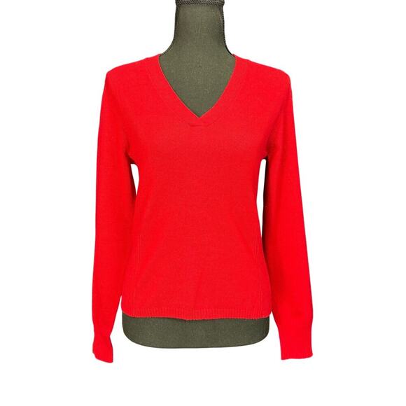 Caslon Sweaters - NWOT Caslon red v-neck cotton sweater, size small